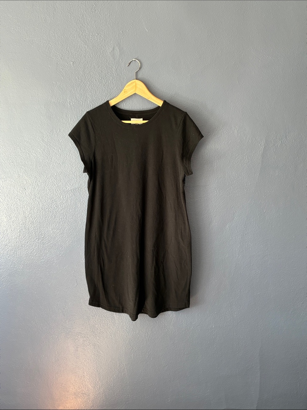 Lou & Grey Classic Black Short-Sleeve Women's Knit Dress Large